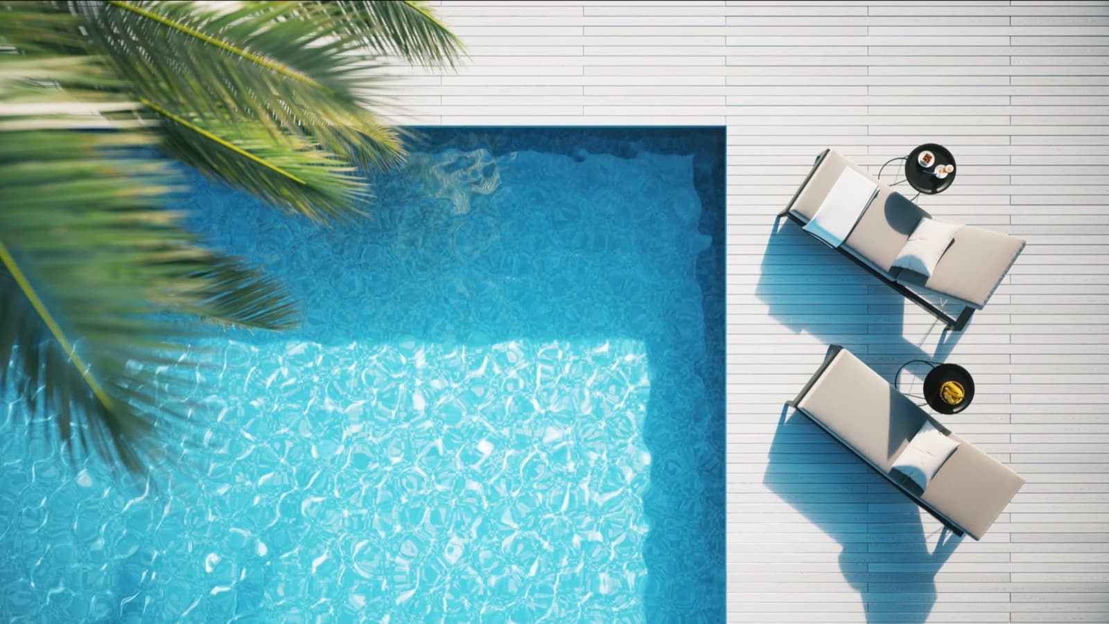 Terrasse et piscine d’une résidence secondaire de standing